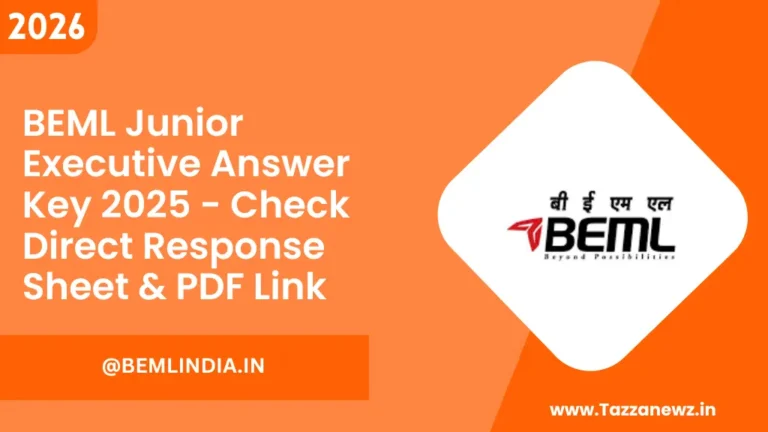 BEML Junior Executive Answer Key 2025