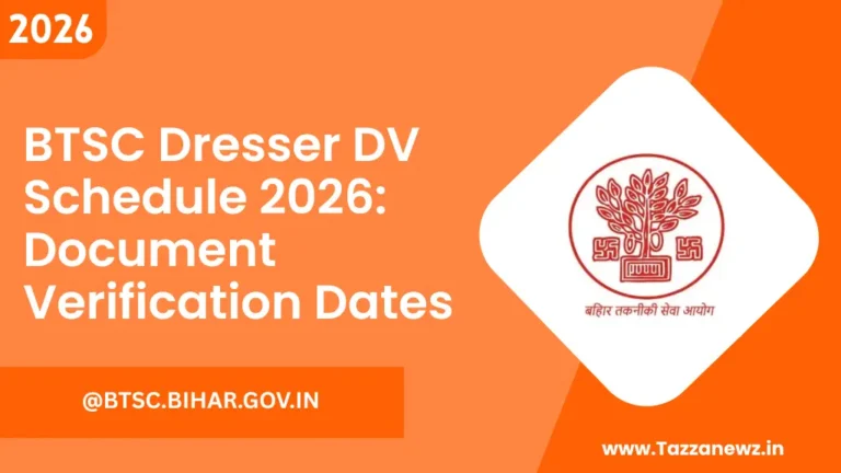 BTSC Dresser DV Schedule 2026