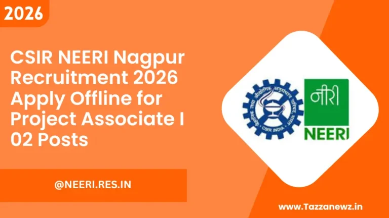 CSIR NEERI Project Associate I Recruitment 2026 Apply Offline