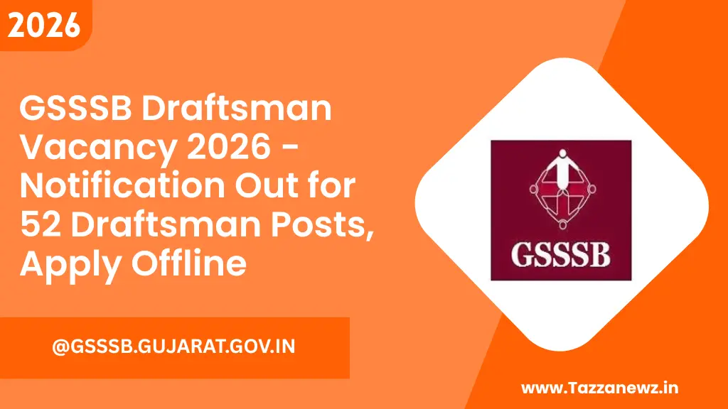 GSSSB Draftsman Vacancy 2026 apply offline
