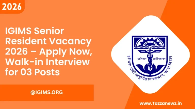 IGIMS Senior Resident Vacancy 2026
