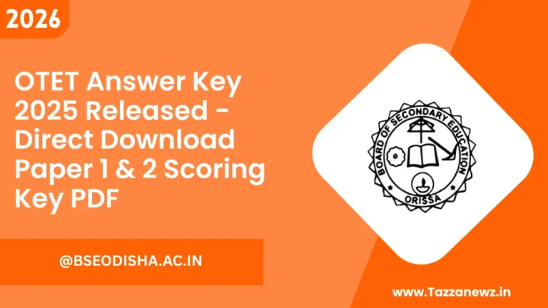 OTET Answer Key 2025 Released