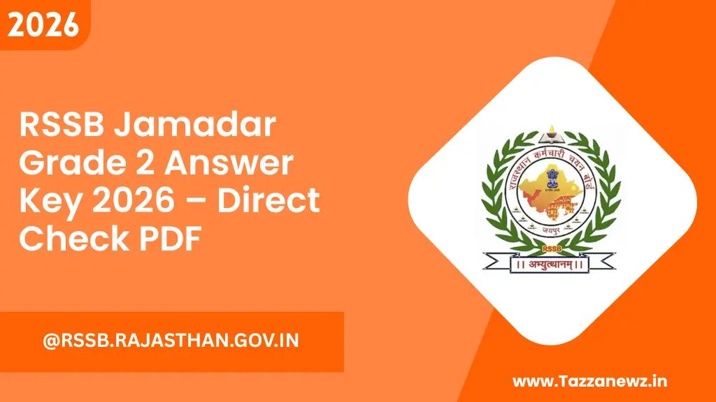 RSSB Jamadar Grade 2 Answer Key 2026