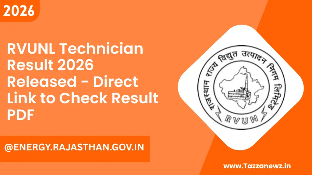 RVUNL Technician Result 2026 Released